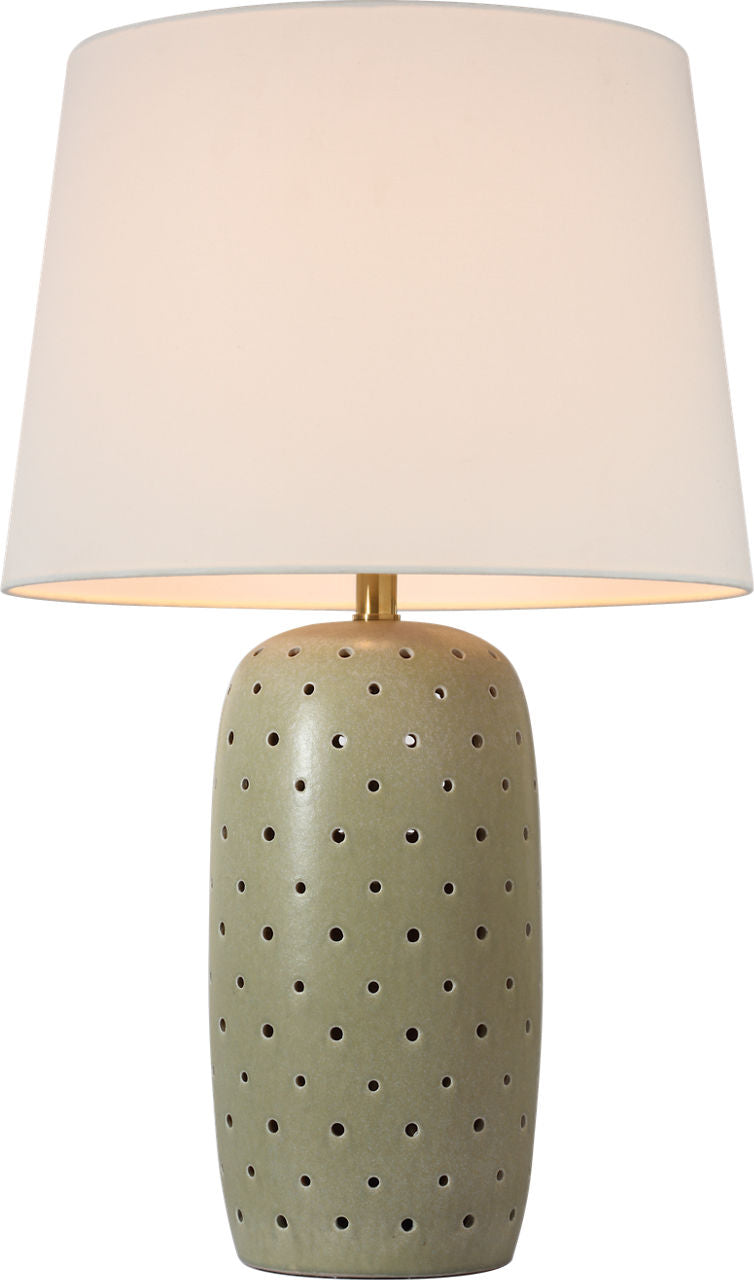 Samara 30" Table Lamp | Dusted Mint | Linen Shade