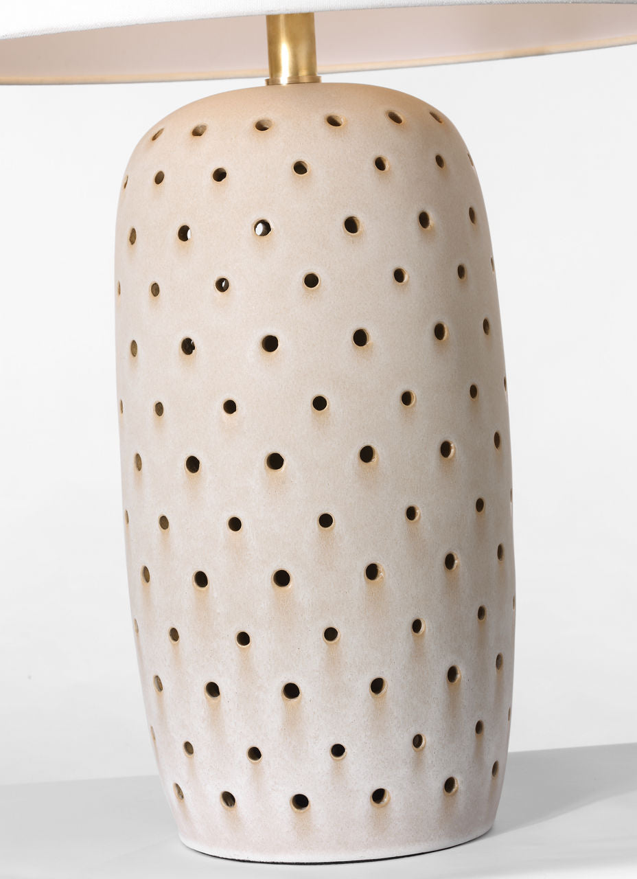 Samara 30" Table Lamp | Dusted Stone | Linen Shade