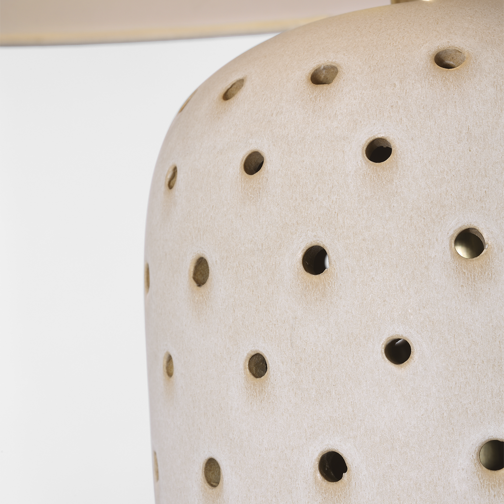 Samara 30" Table Lamp | Dusted Stone | Linen Shade