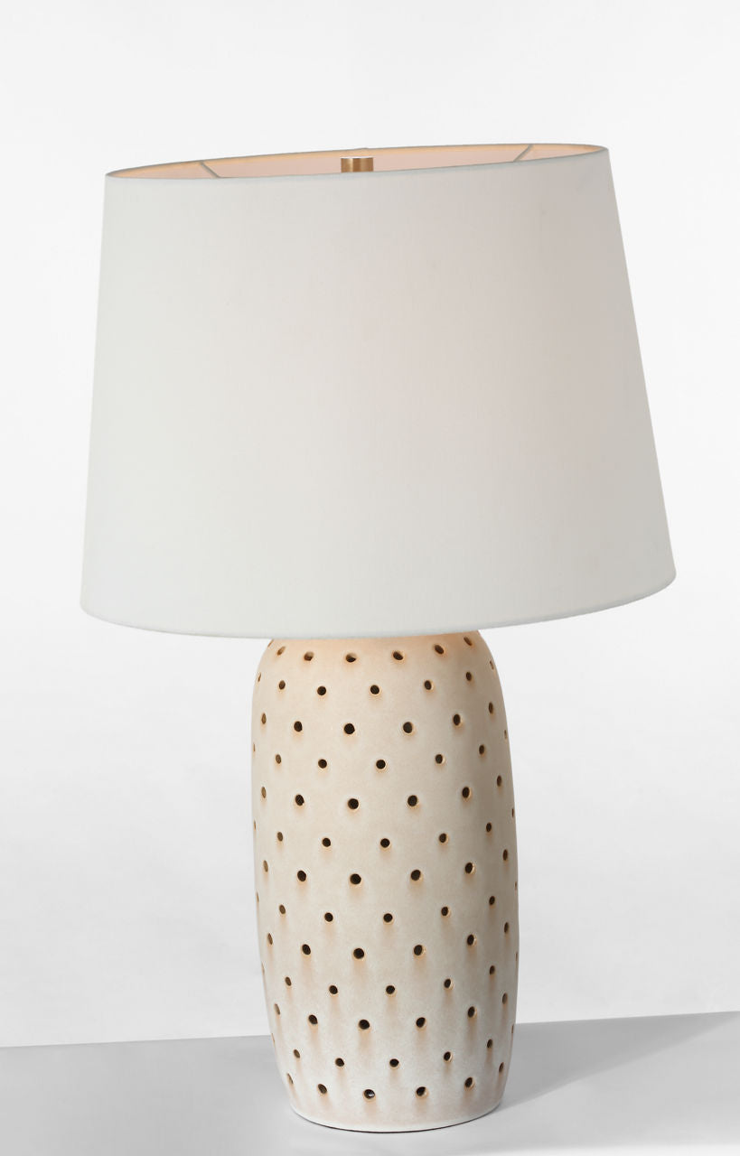 Samara 30" Table Lamp | Dusted Stone | Linen Shade