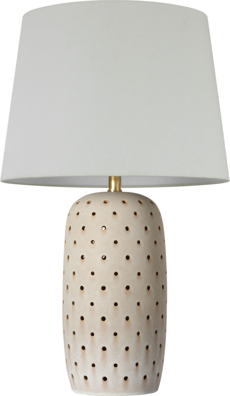 Samara 30" Table Lamp | Dusted Stone | Linen Shade