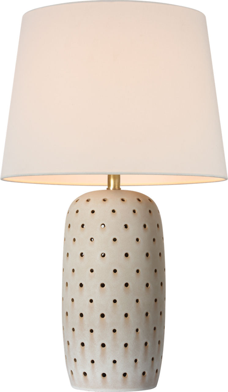 Samara 30" Table Lamp | Dusted Stone | Linen Shade