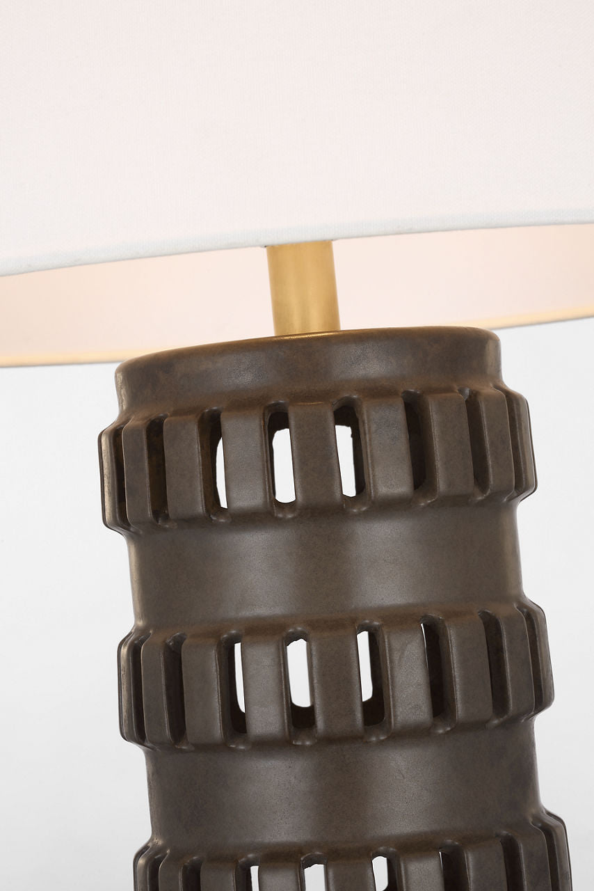 Mullin 31" Table Lamp | Dusted Cocoa | Linen Shade