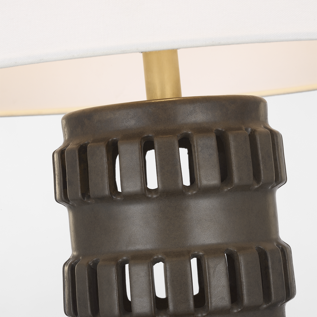 Mullin 31" Table Lamp | Dusted Cocoa | Linen Shade