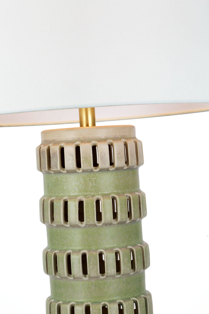 Mullin 31" Table Lamp | Dusted Mint | Linen Shade