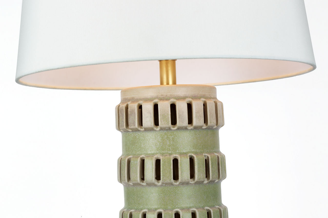 Mullin 31" Table Lamp | Dusted Mint | Linen Shade