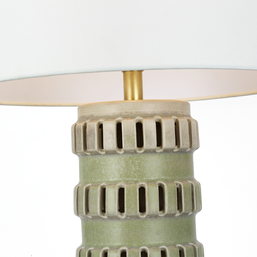 Mullin 31" Table Lamp | Dusted Mint | Linen Shade