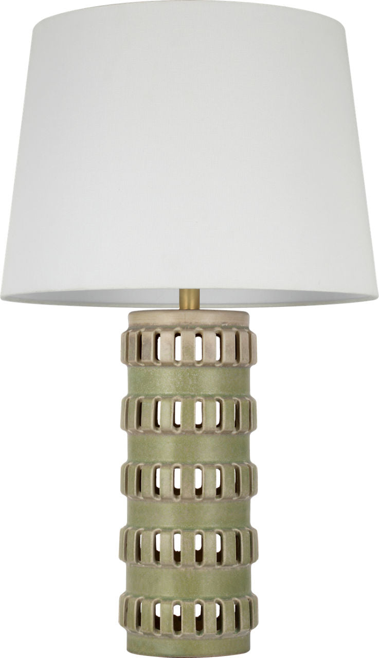 Mullin 31" Table Lamp | Dusted Mint | Linen Shade