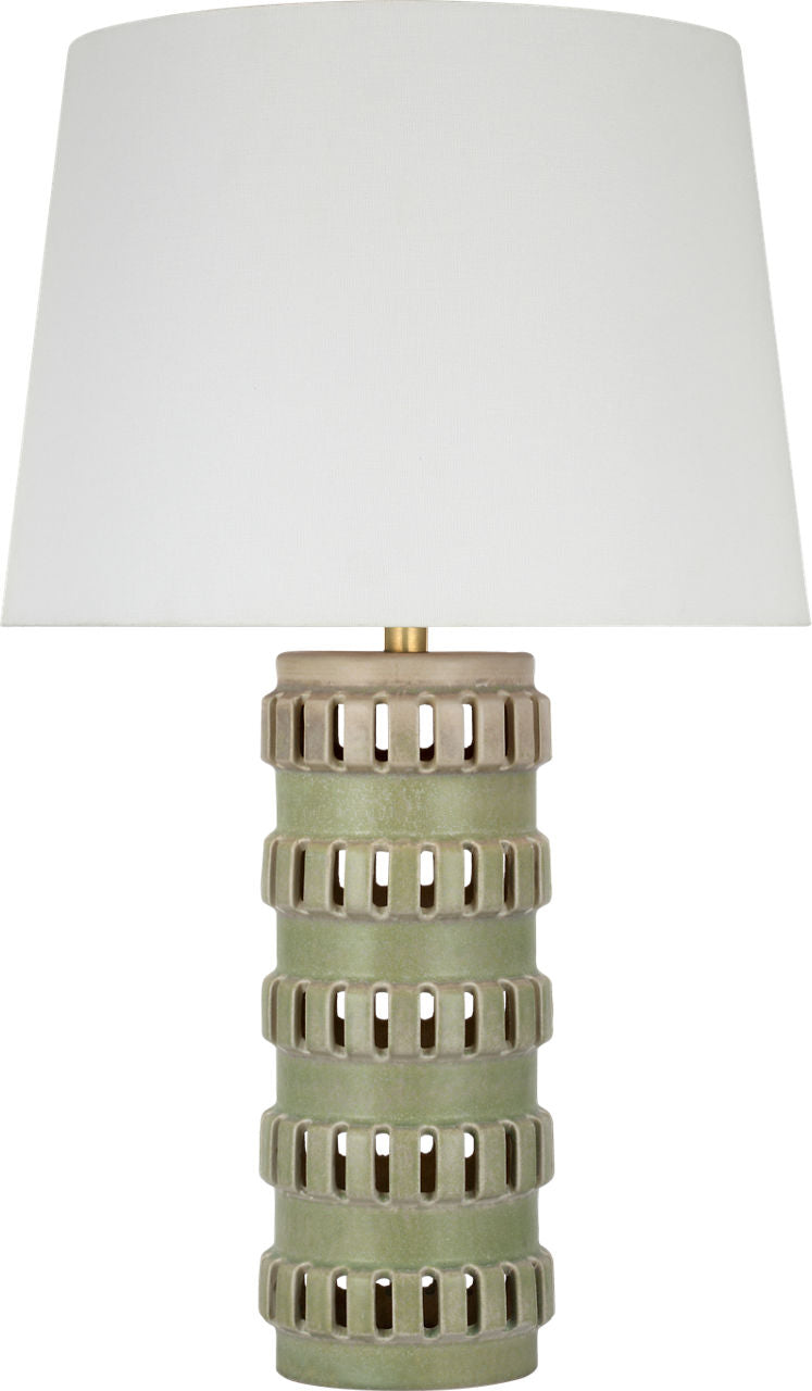 Mullin 31" Table Lamp | Dusted Mint | Linen Shade