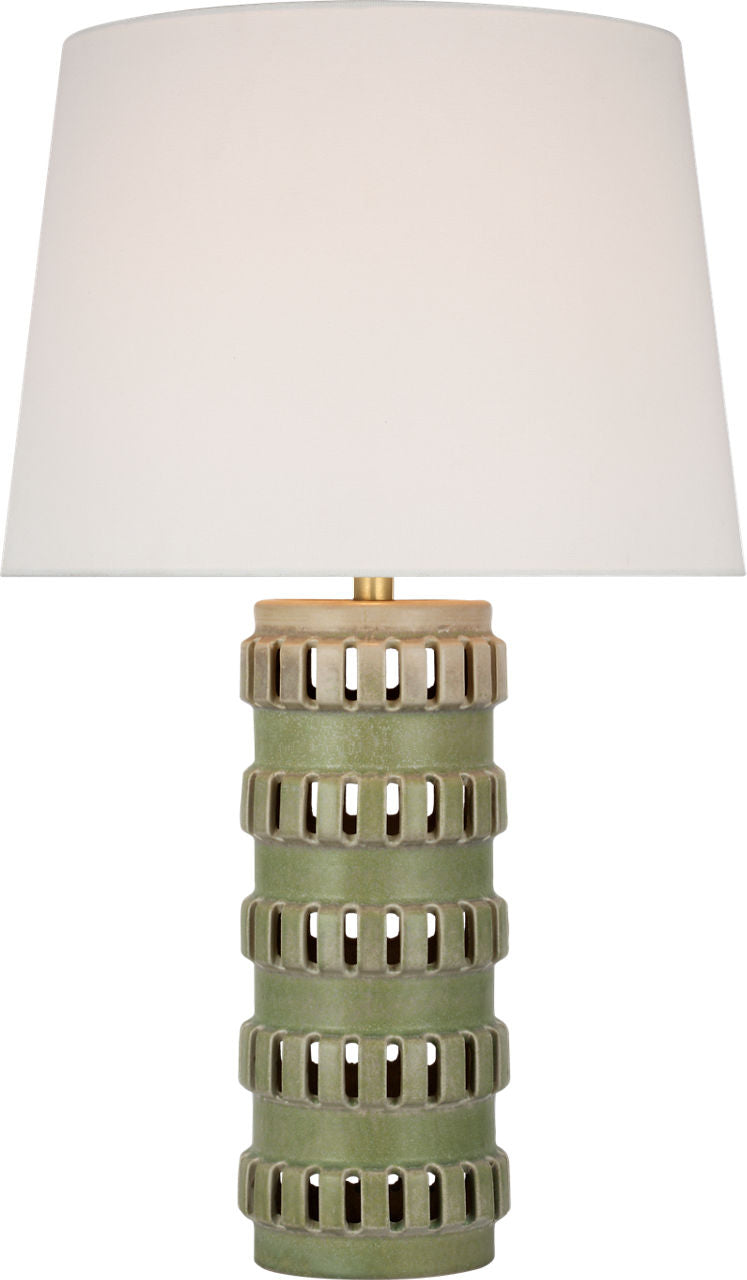 Mullin 31" Table Lamp | Dusted Mint | Linen Shade