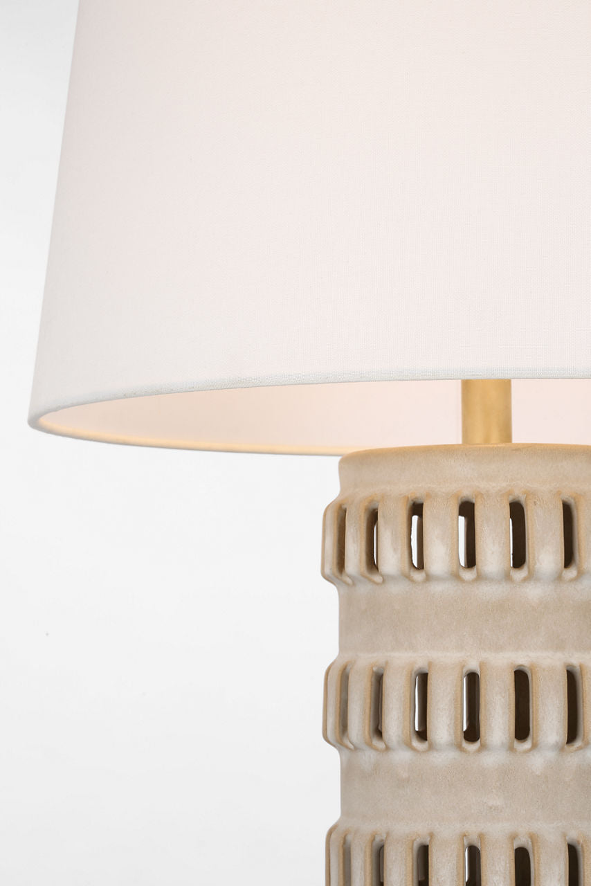 Mullin 31" Table Lamp | Dusted Stone | Linen Shade