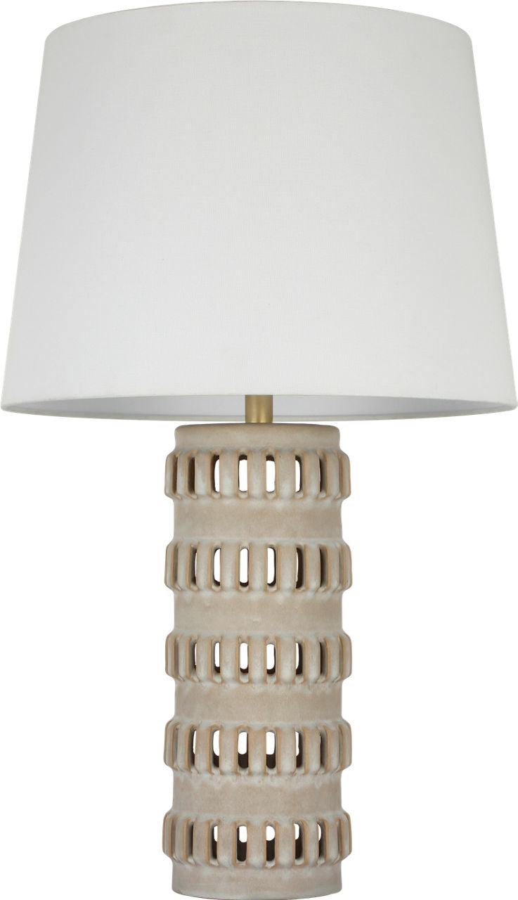Mullin 31" Table Lamp | Dusted Stone | Linen Shade