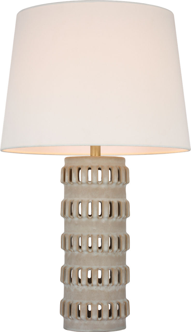 Mullin 31" Table Lamp | Dusted Stone | Linen Shade