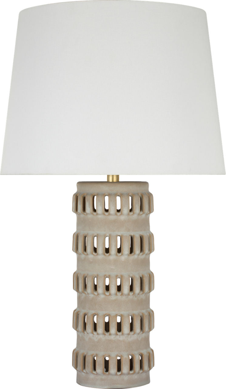 Mullin 31" Table Lamp | Dusted Stone | Linen Shade