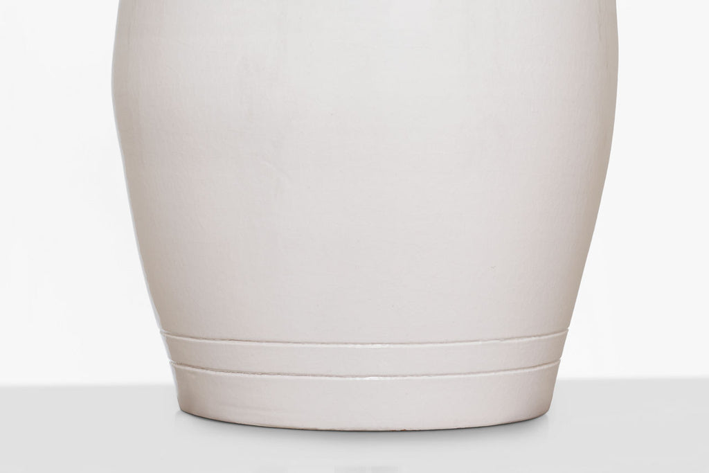 Fasano 28" Table Lamp | Glossy White Crackle | Linen Shade