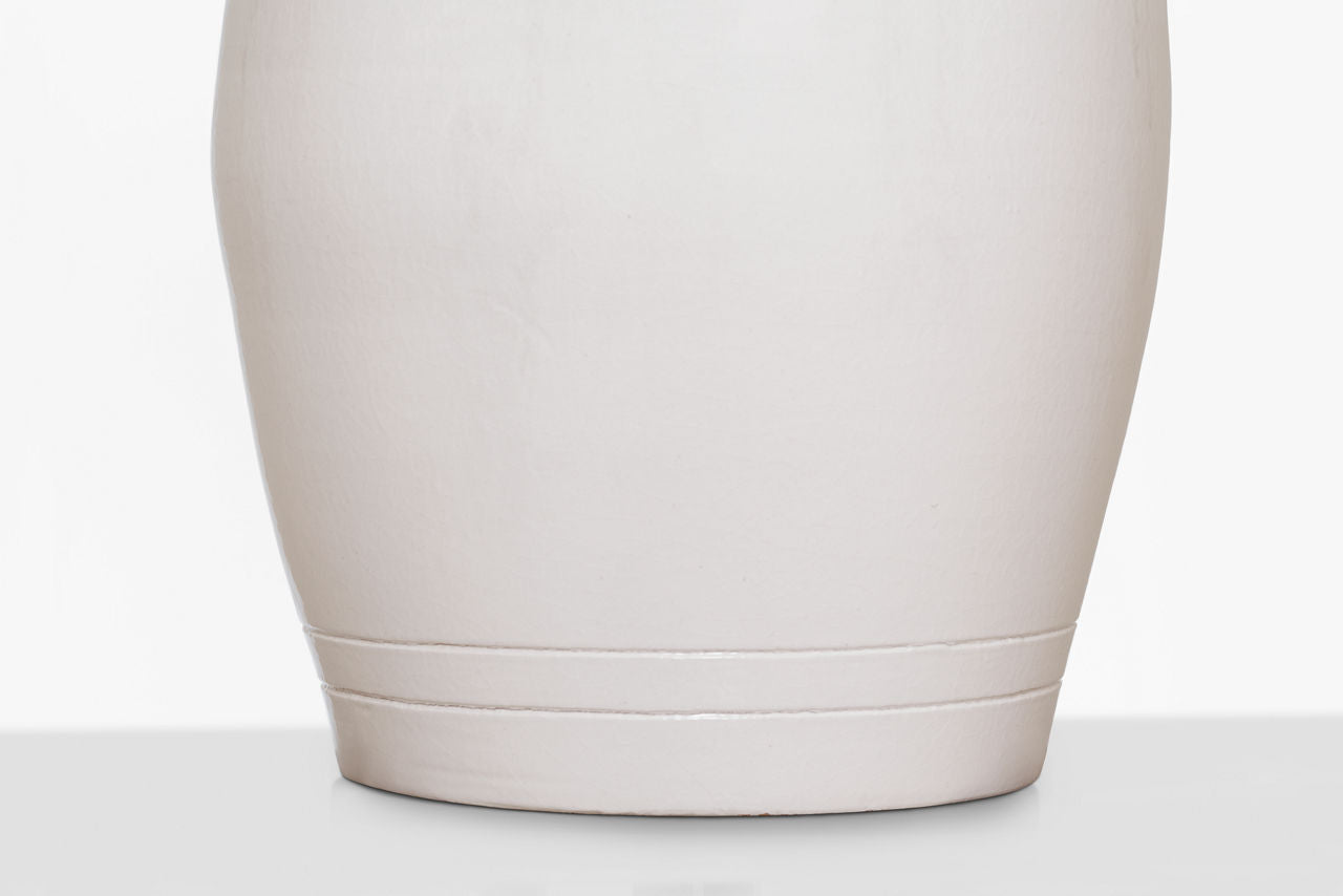 Fasano 28" Table Lamp | Glossy White Crackle | Linen Shade