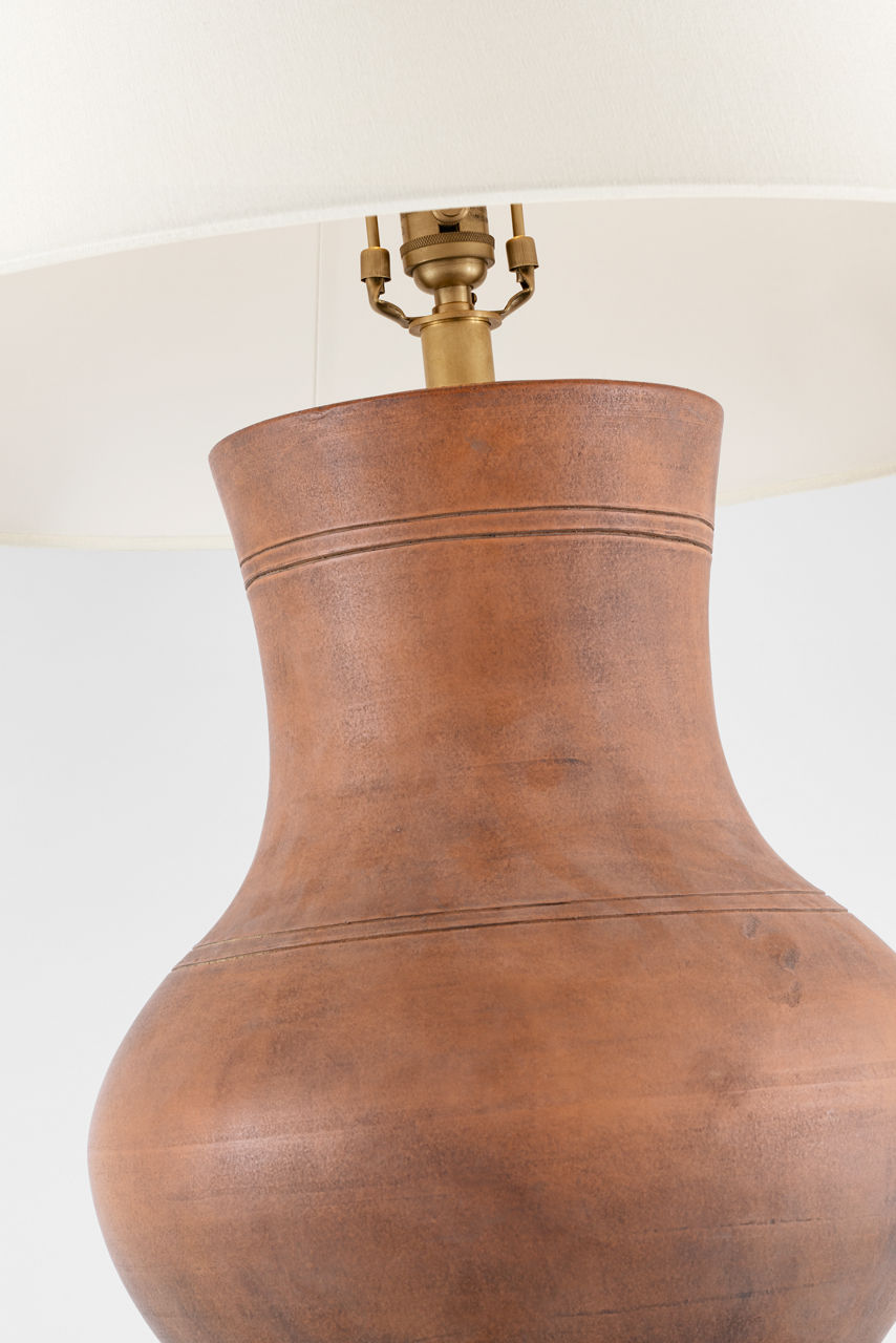 Sorrento 29" Table Lamp | Natural Terracotta | Linen Shade