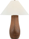 Cabazon 30" Table Lamp | Natural Terracotta | Linen Shade