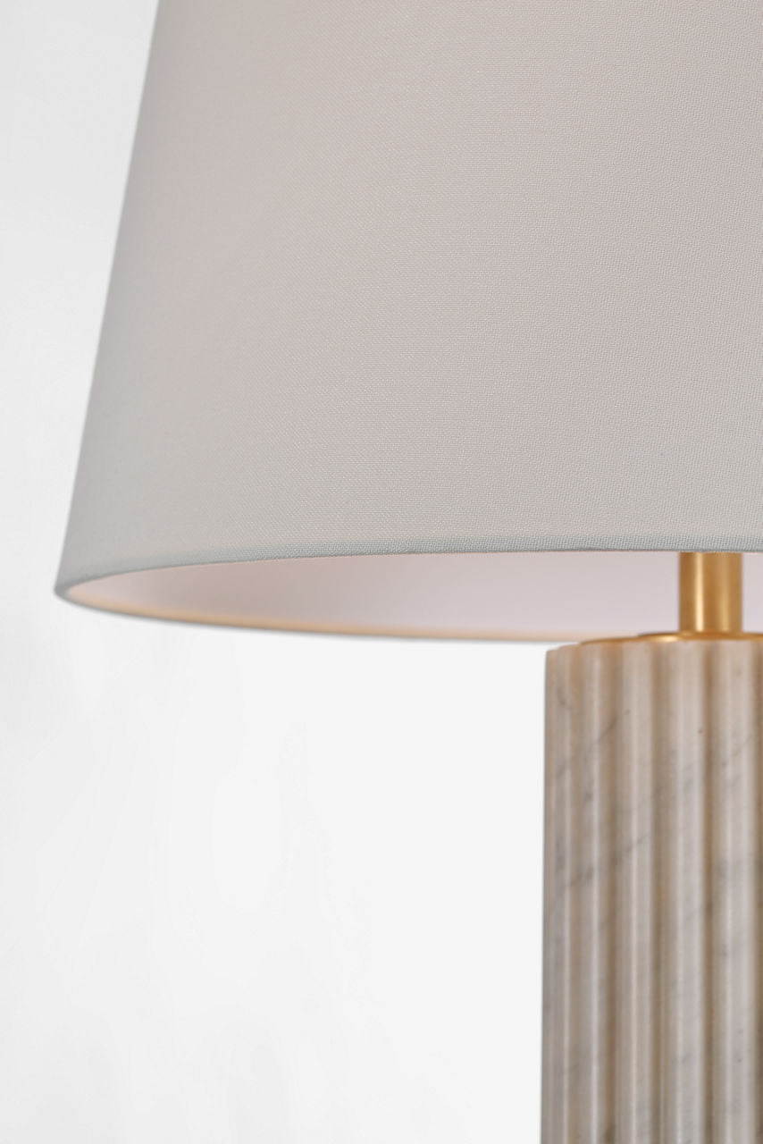 Reeve 29" Table Lamp | Vintage Carrara | Linen Shade