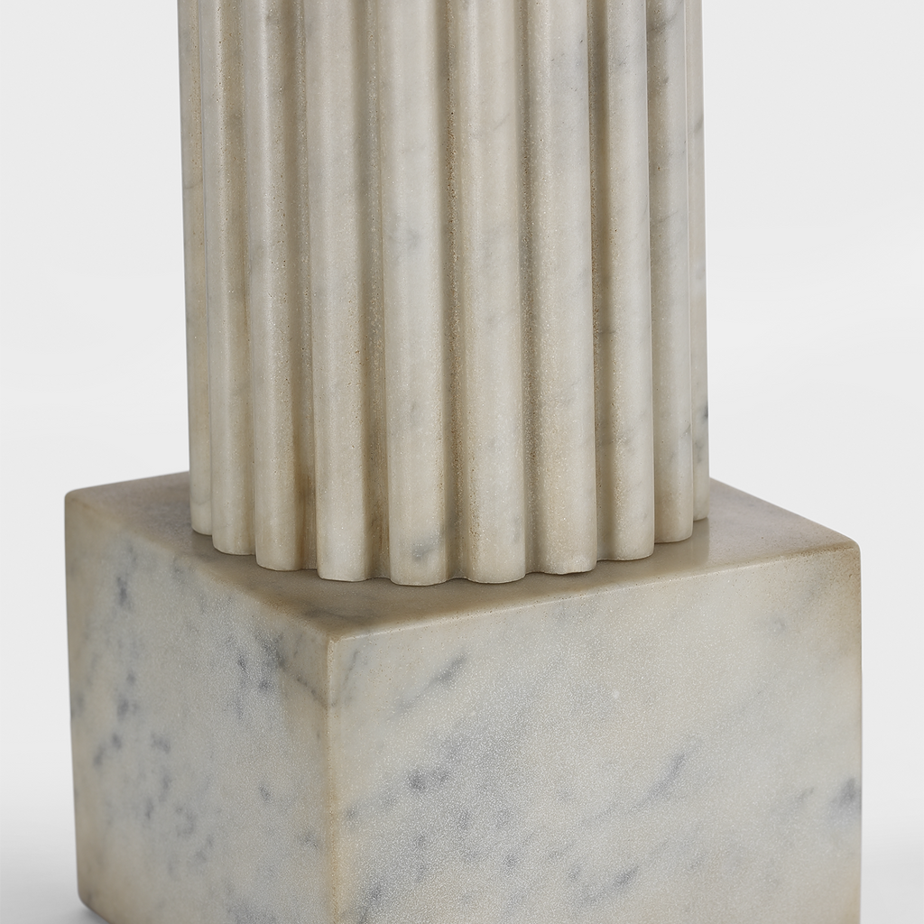 Reeve 29" Table Lamp | Vintage Carrara | Linen Shade