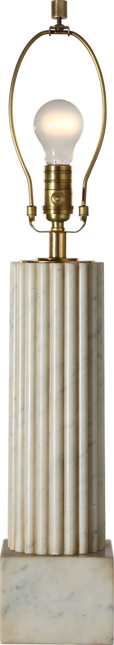 Reeve 29" Table Lamp | Vintage Carrara | Linen Shade