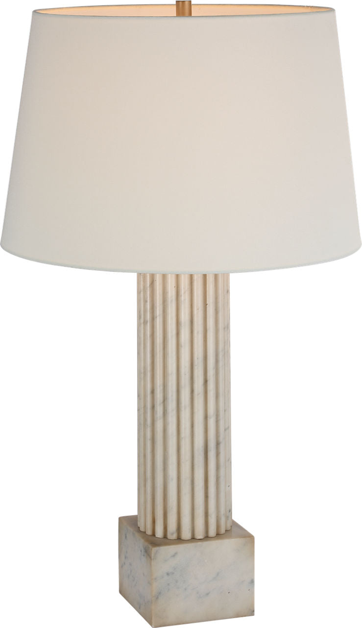 Reeve 29" Table Lamp | Vintage Carrara | Linen Shade