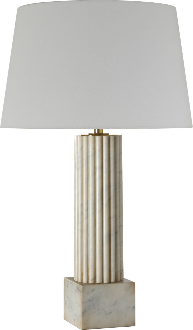 Reeve 29" Table Lamp | Vintage Carrara | Linen Shade