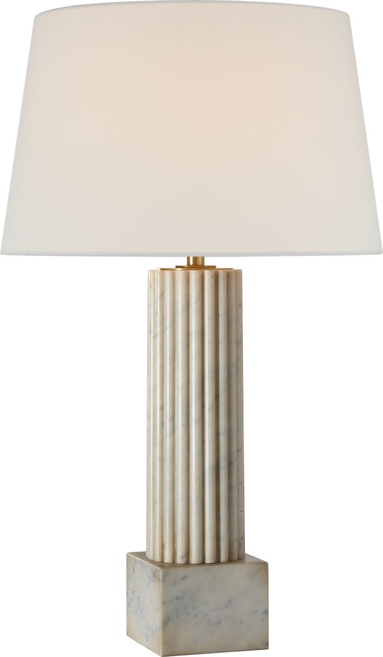 Reeve 29" Table Lamp | Vintage Carrara | Linen Shade