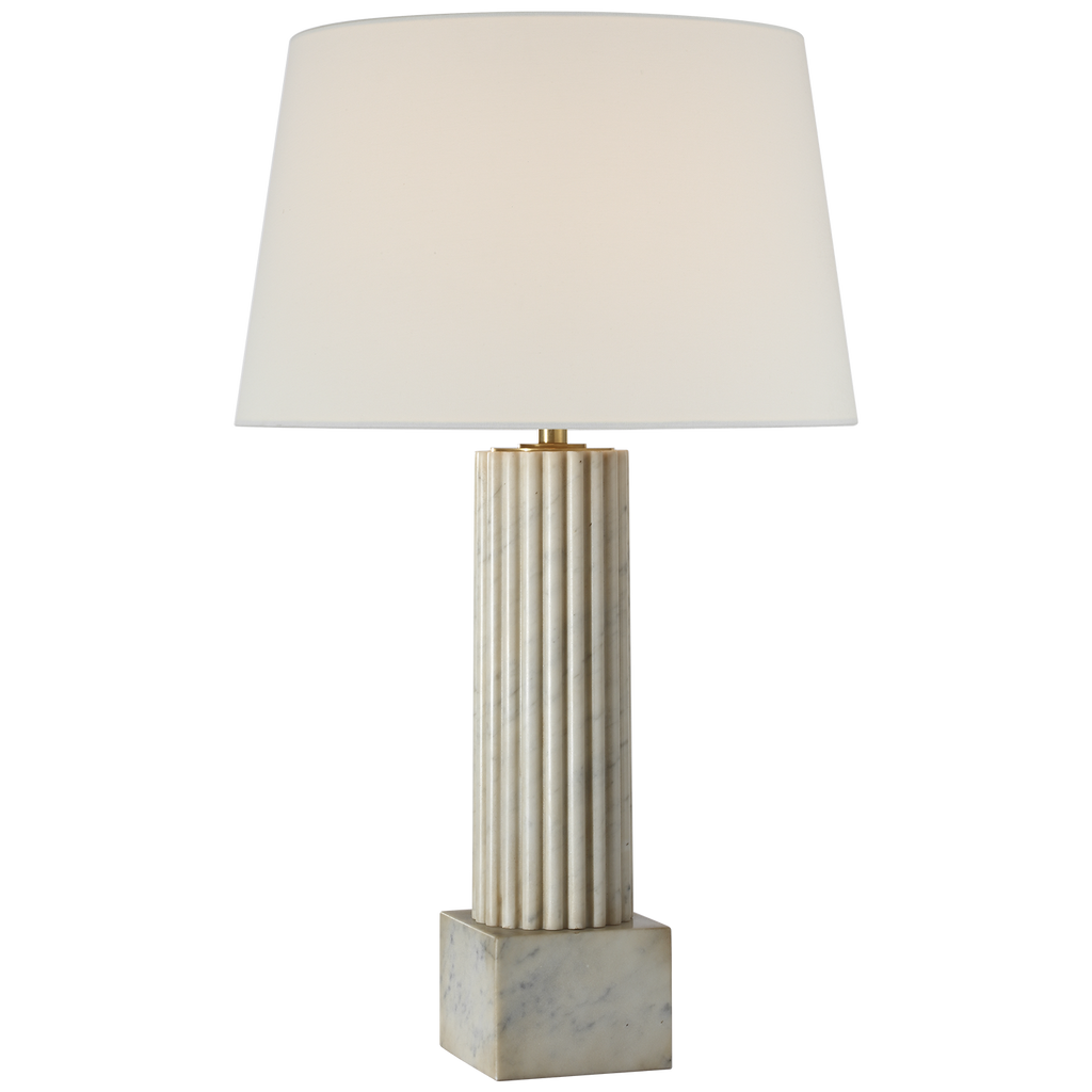 Reeve 29" Table Lamp | Vintage Carrara | Linen Shade