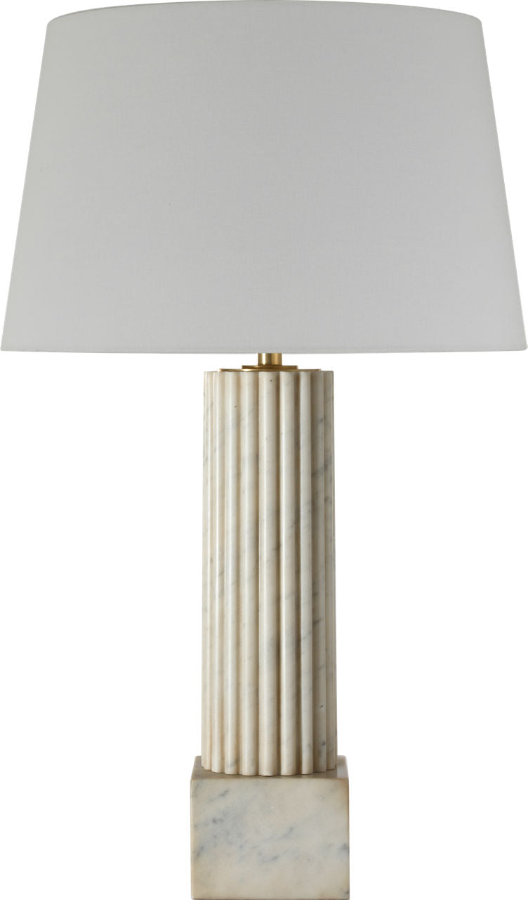 Reeve 29" Table Lamp | Vintage Carrara | Linen Shade