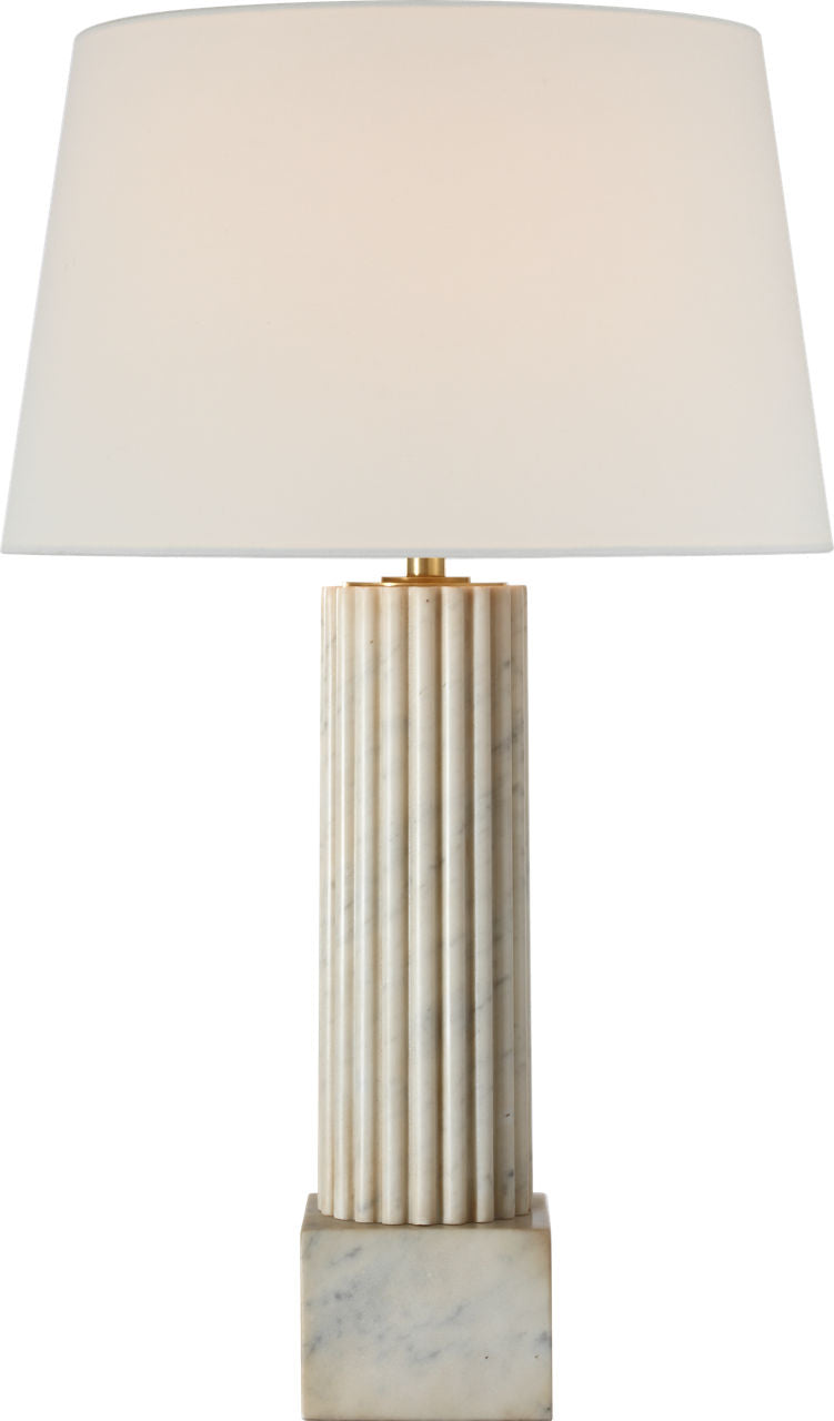 Reeve 29" Table Lamp | Vintage Carrara | Linen Shade