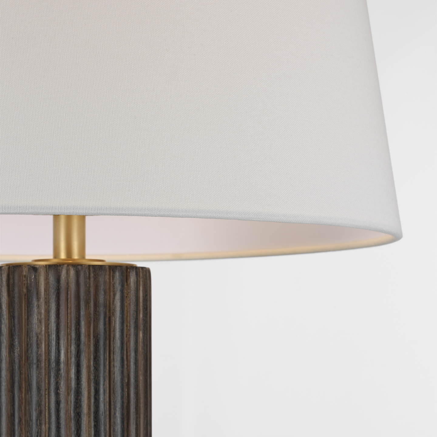 Reeve 29" Table Lamp | Vintage Walnut and Ebonized Oak | Linen Shade