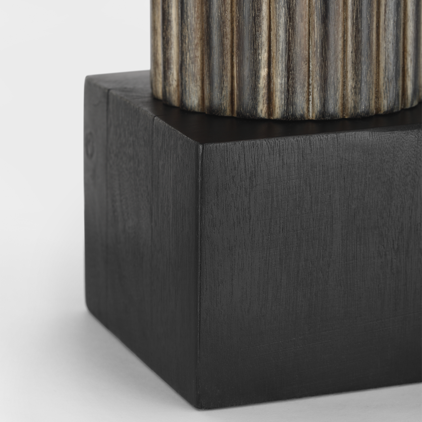 Reeve 29" Table Lamp | Vintage Walnut and Ebonized Oak | Linen Shade