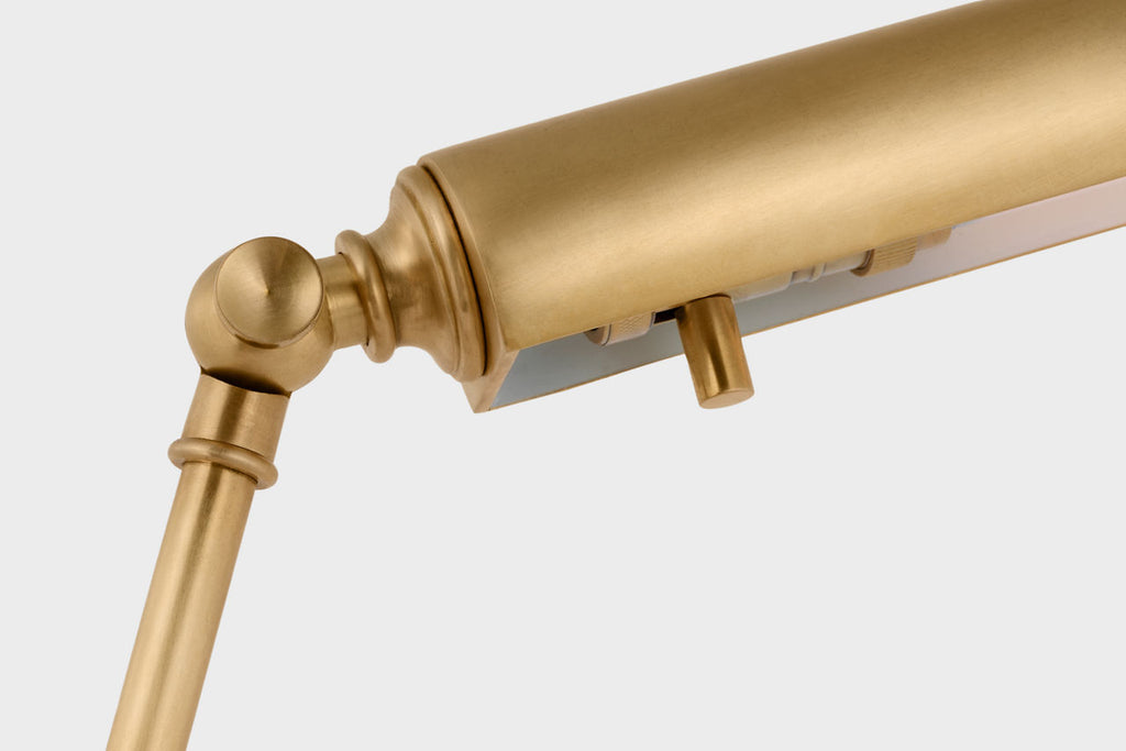 Lawton Medium Adjustable Pharmacy Lamp | Antique-Burnished Brass