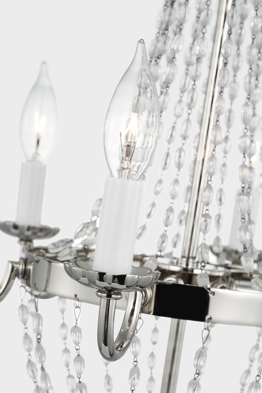Petite Paris Flea Market Chandelier | Polished Nickel and Seeded Glass