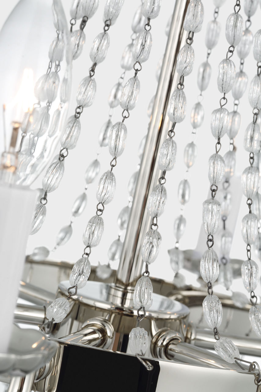 Petite Paris Flea Market Chandelier | Polished Nickel and Seeded Glass