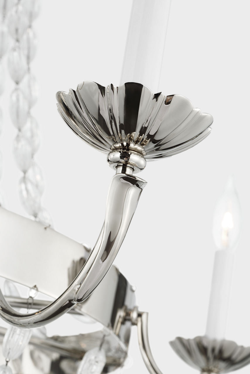 Paris Flea Market Large Chandelier | Polished Nickel | Seeded Glass