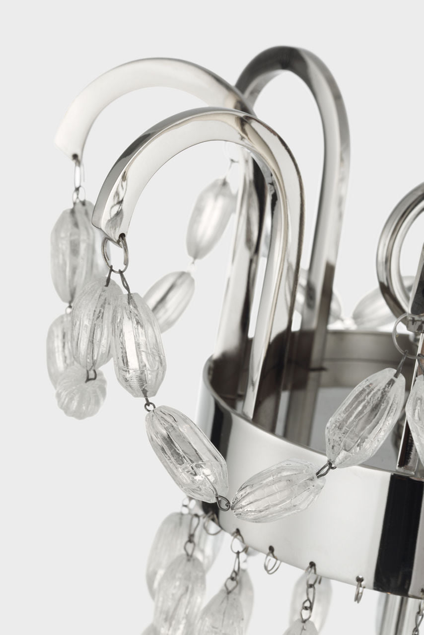 Paris Flea Market Large Chandelier | Polished Nickel | Seeded Glass