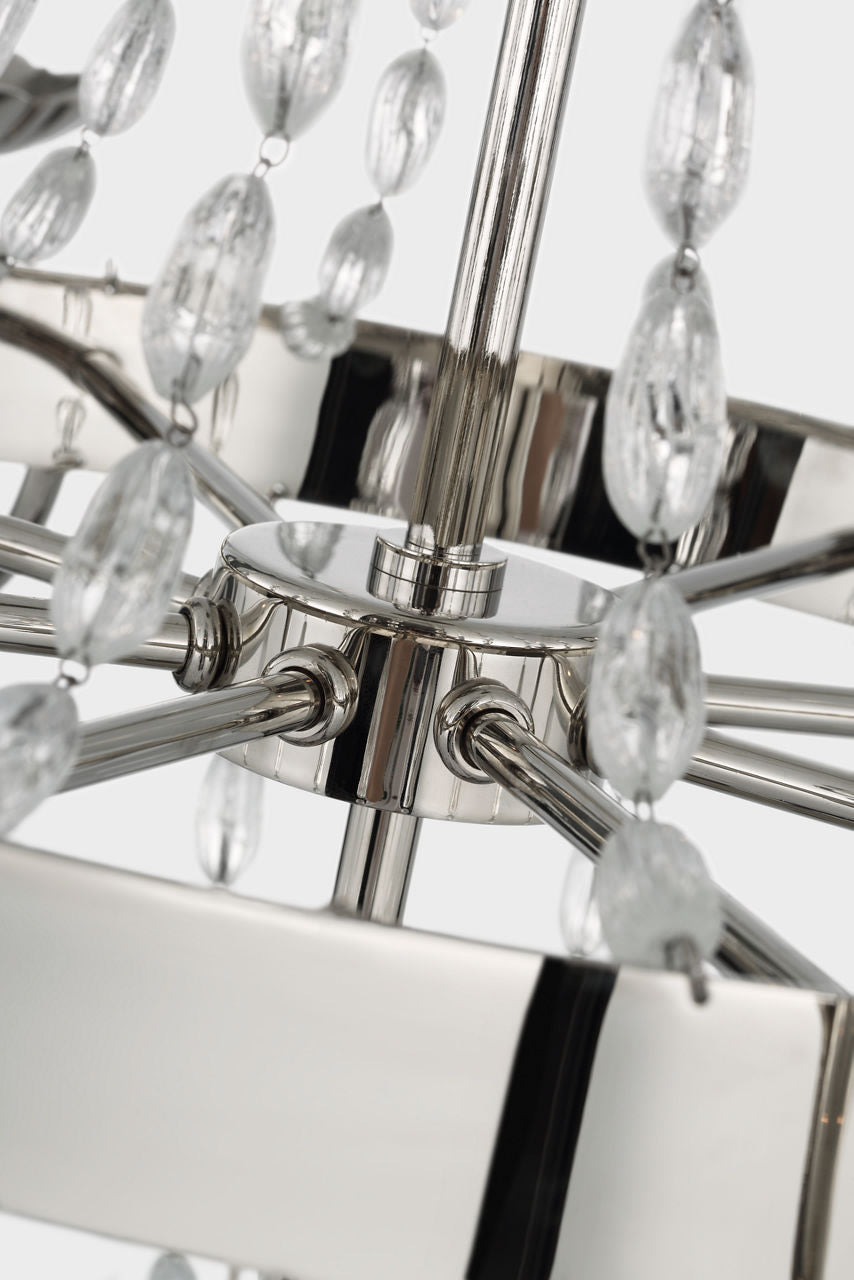 Paris Flea Market Large Chandelier | Polished Nickel | Seeded Glass