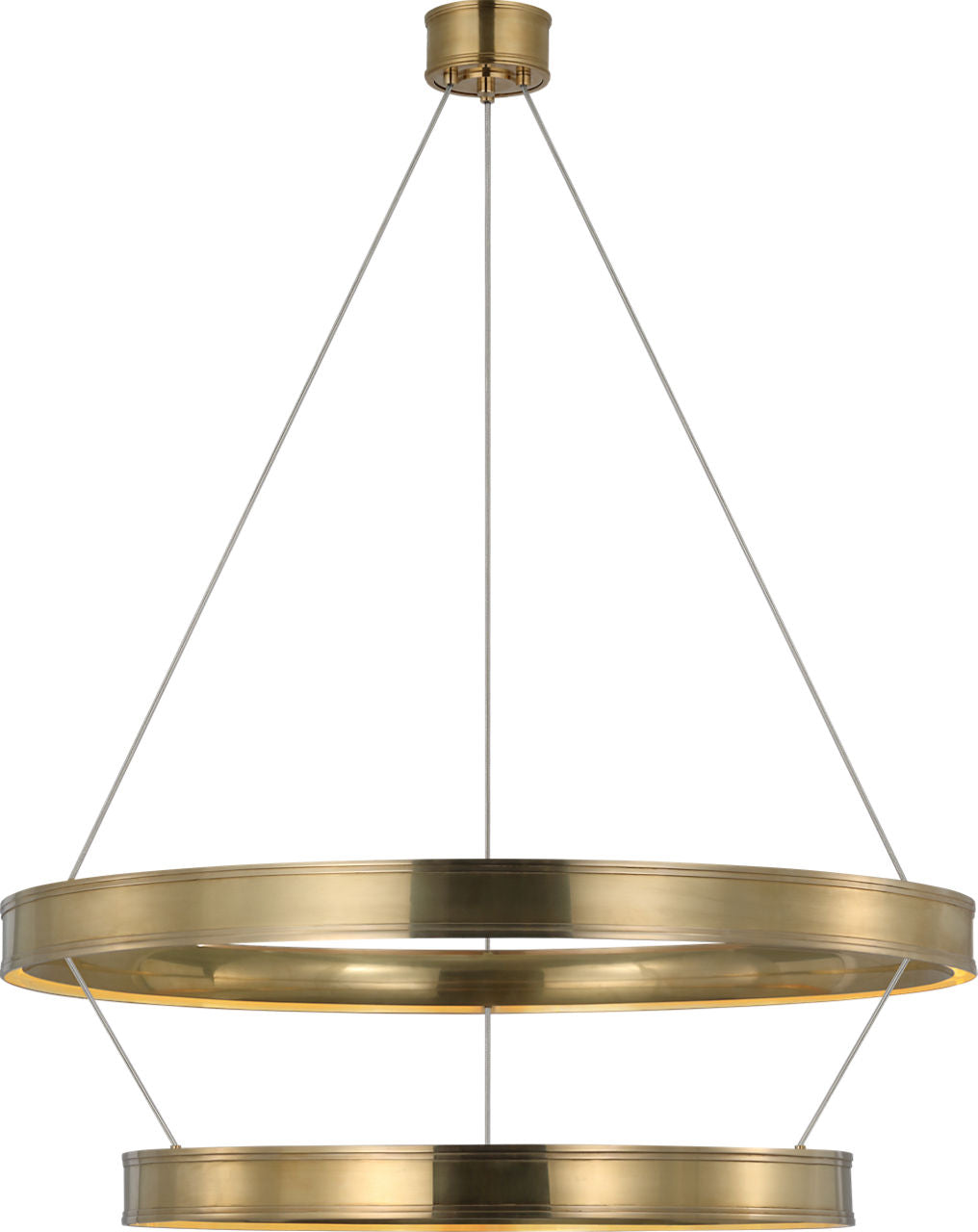 Connery 40" Two-Tier Ring Chandelier | Antique-Burnished Brass