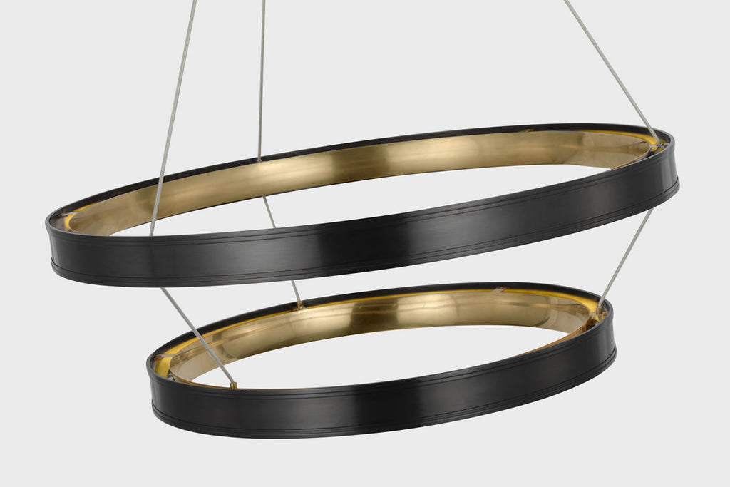 Connery 40" Two-Tier Ring Chandelier | Bronze