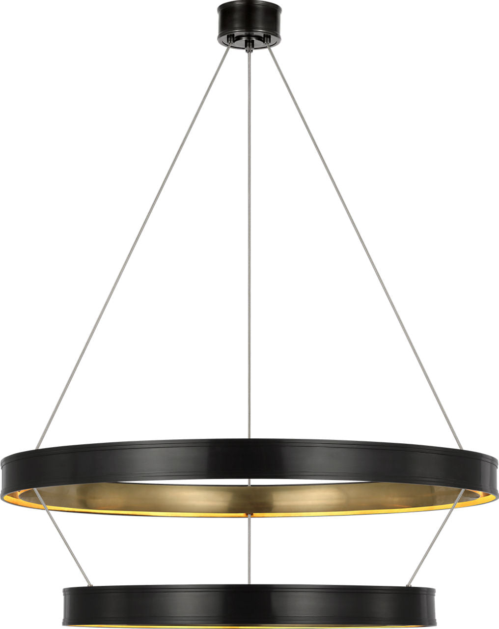 Connery 40" Two-Tier Ring Chandelier | Bronze