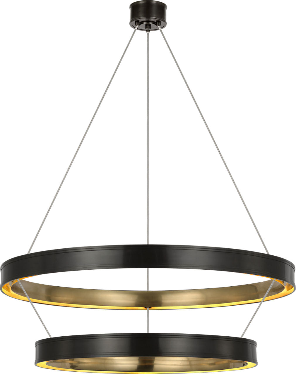 Connery 40" Two-Tier Ring Chandelier | Bronze