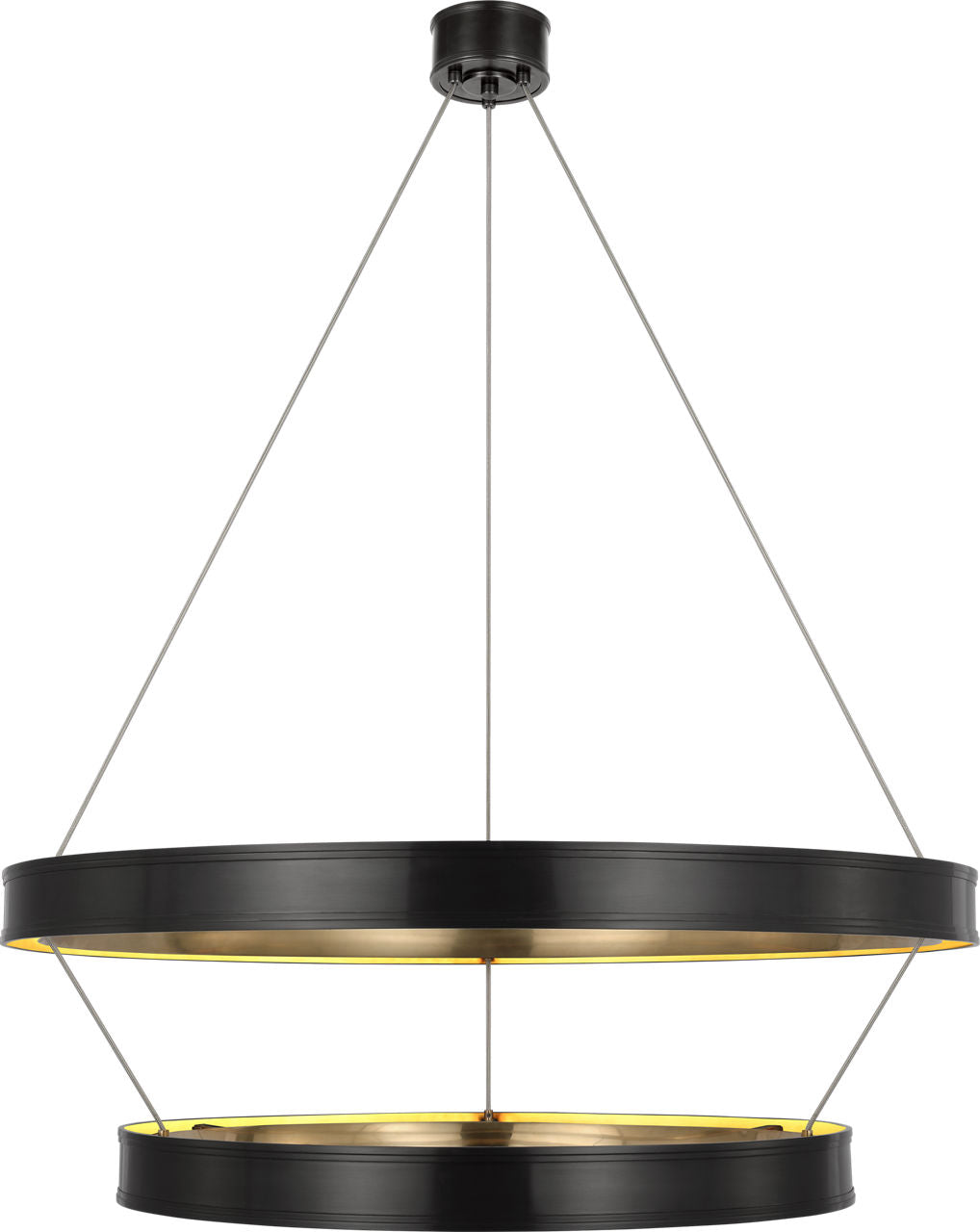 Connery 40" Two-Tier Ring Chandelier | Bronze