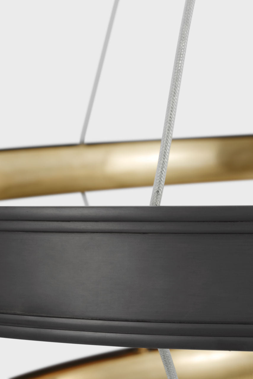 Connery 50" Two-Tier Ring Chandelier | Bronze