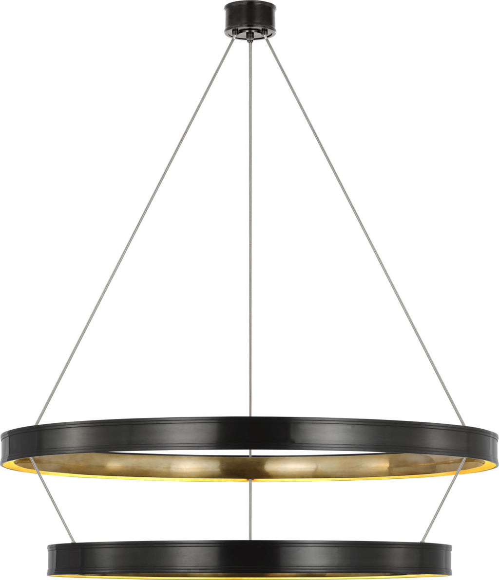 Connery 50" Two-Tier Ring Chandelier | Bronze