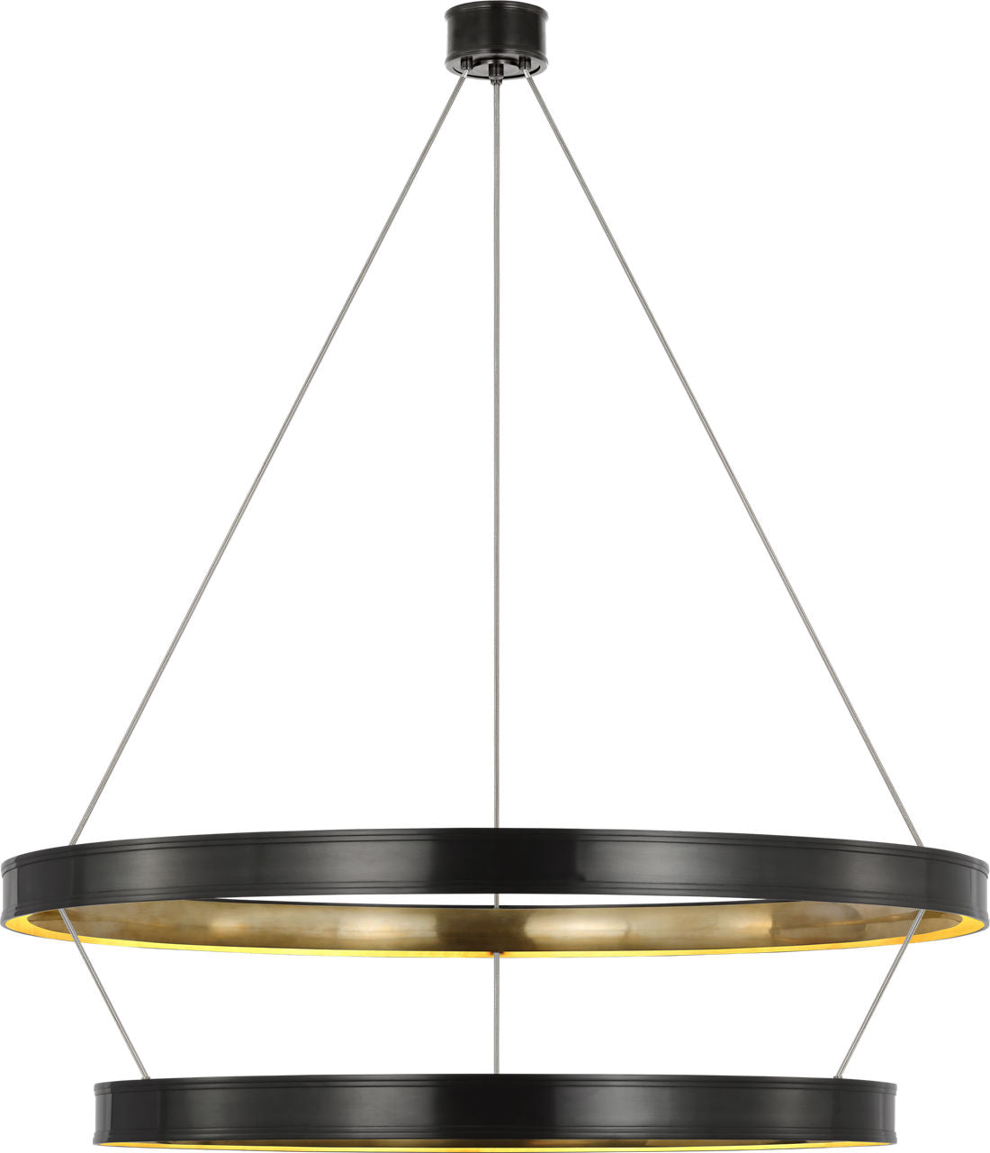 Connery 50" Two-Tier Ring Chandelier | Bronze