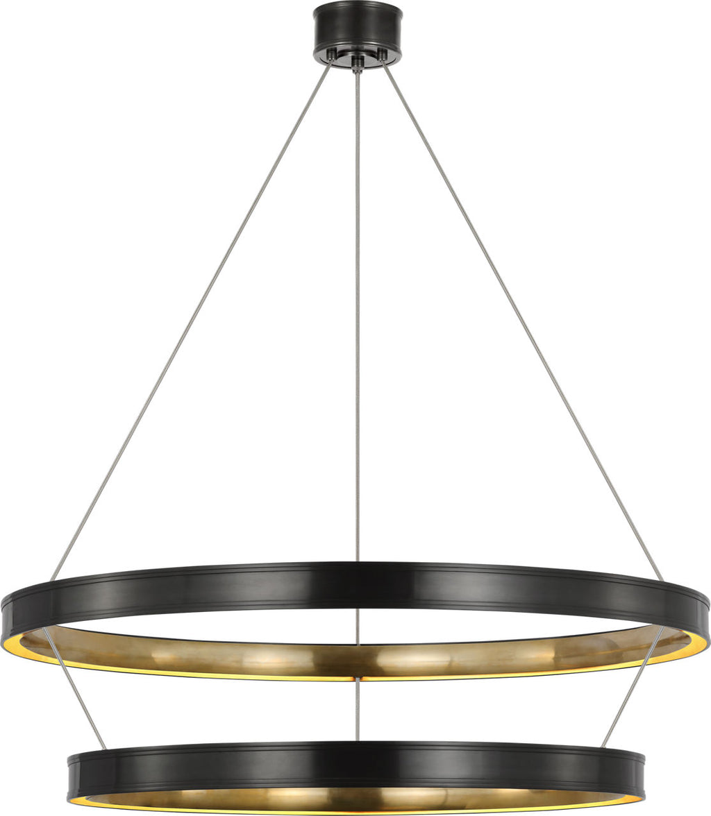 Connery 50" Two-Tier Ring Chandelier | Bronze