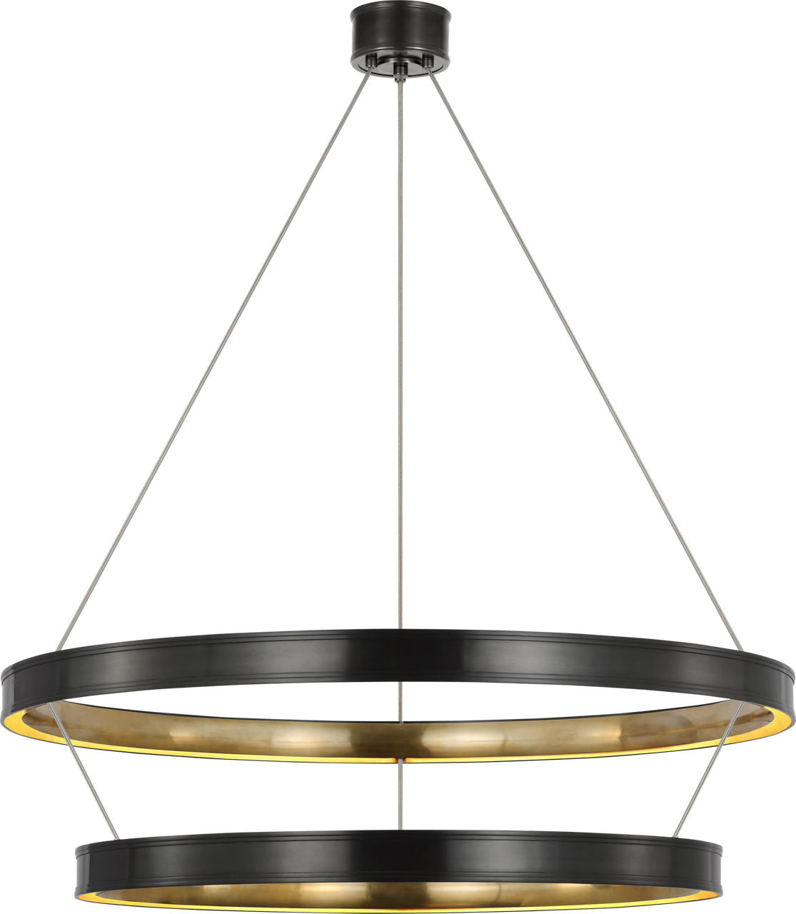 Connery 50" Two-Tier Ring Chandelier | Bronze