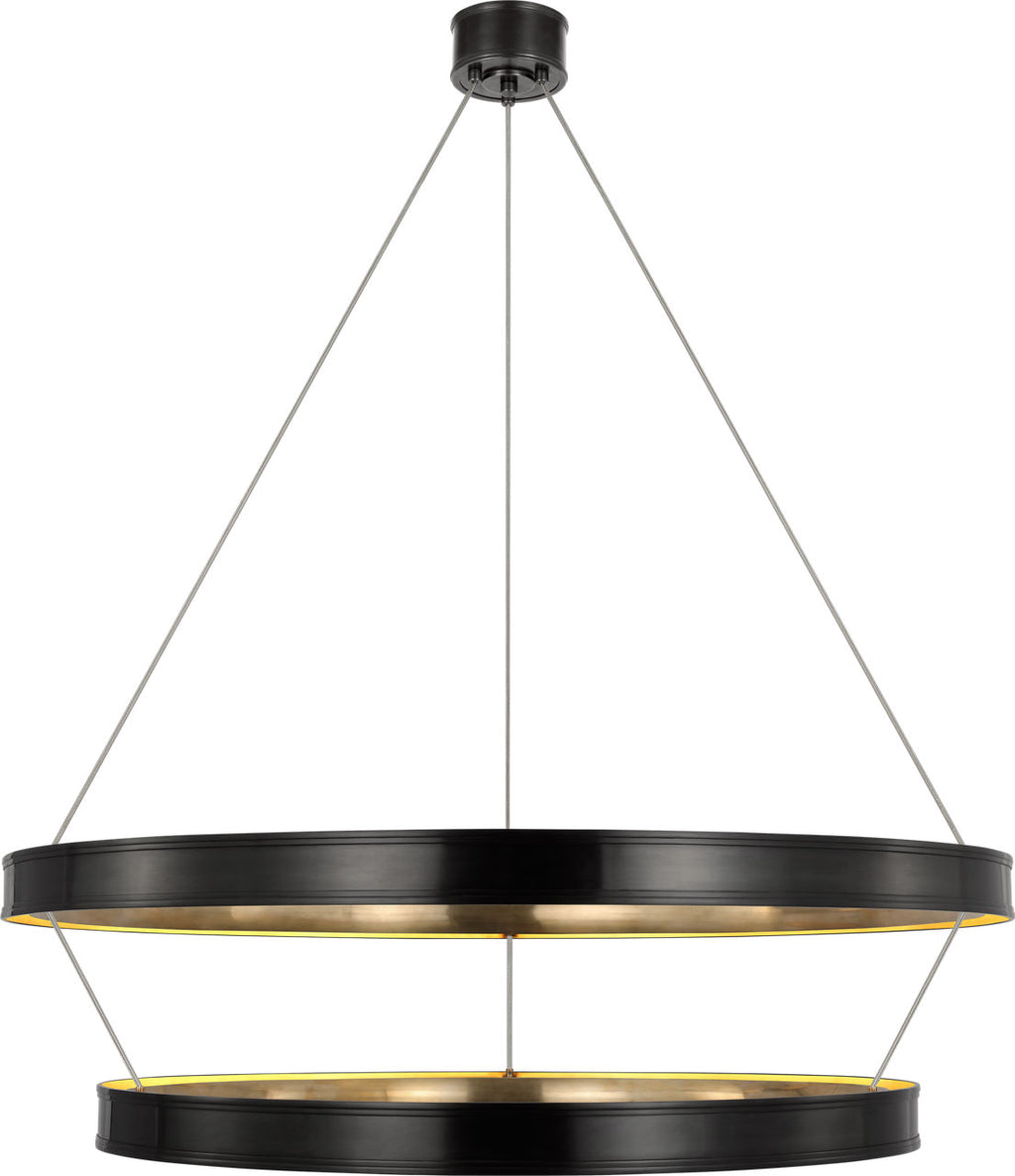 Connery 50" Two-Tier Ring Chandelier | Bronze